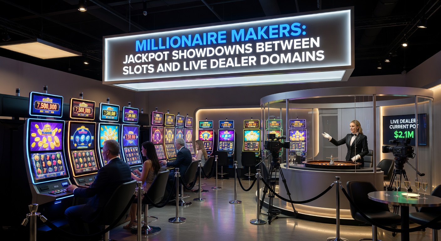 Live dealer roulette table in action with players betting on progressive jackpots, chips stacking high amid spinning wheel and cheering crowd