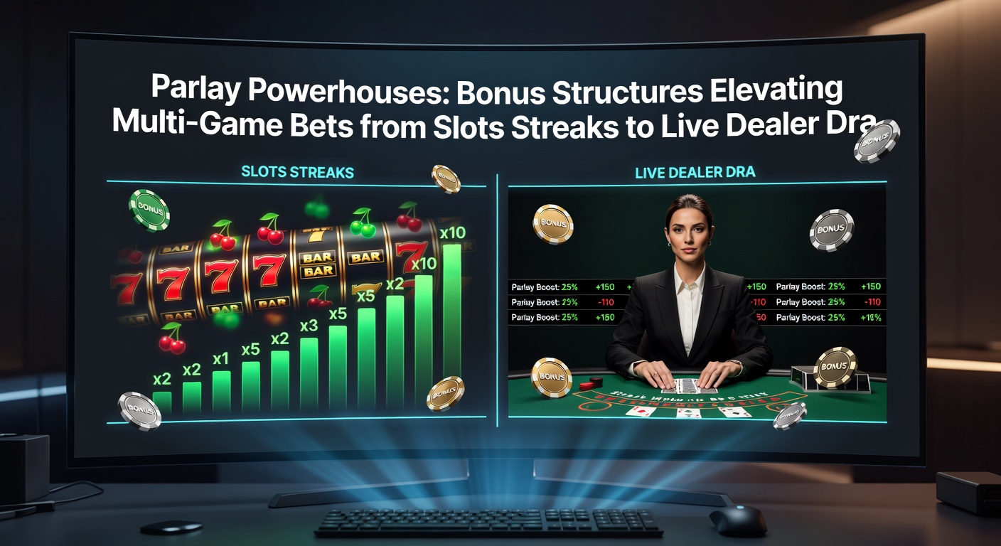 Live dealer roulette wheel spinning alongside soccer pitch graphic and slot reels, overlaid with bonus chain links and payout arrows