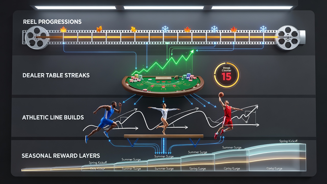 Illustration of mobile transaction flow connecting casino games and sports betting rewards