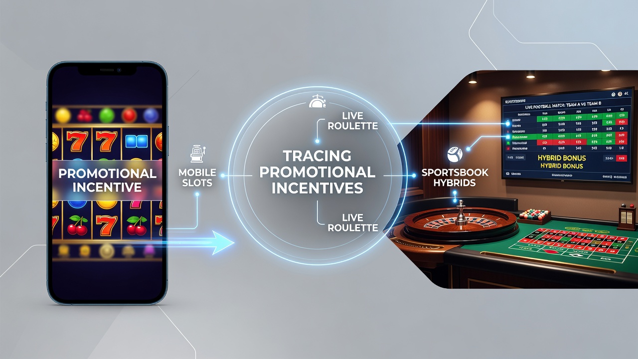 Hybrid interface showing live roulette table alongside sportsbook betting markets with shared promotional tracking